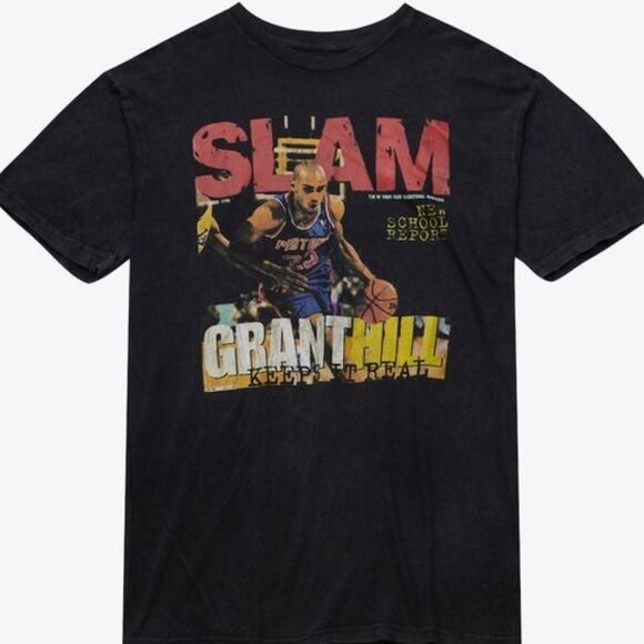 Gildan Other - Grant Hill Black Detroit Pistons Slam Vintage T-Shirt
